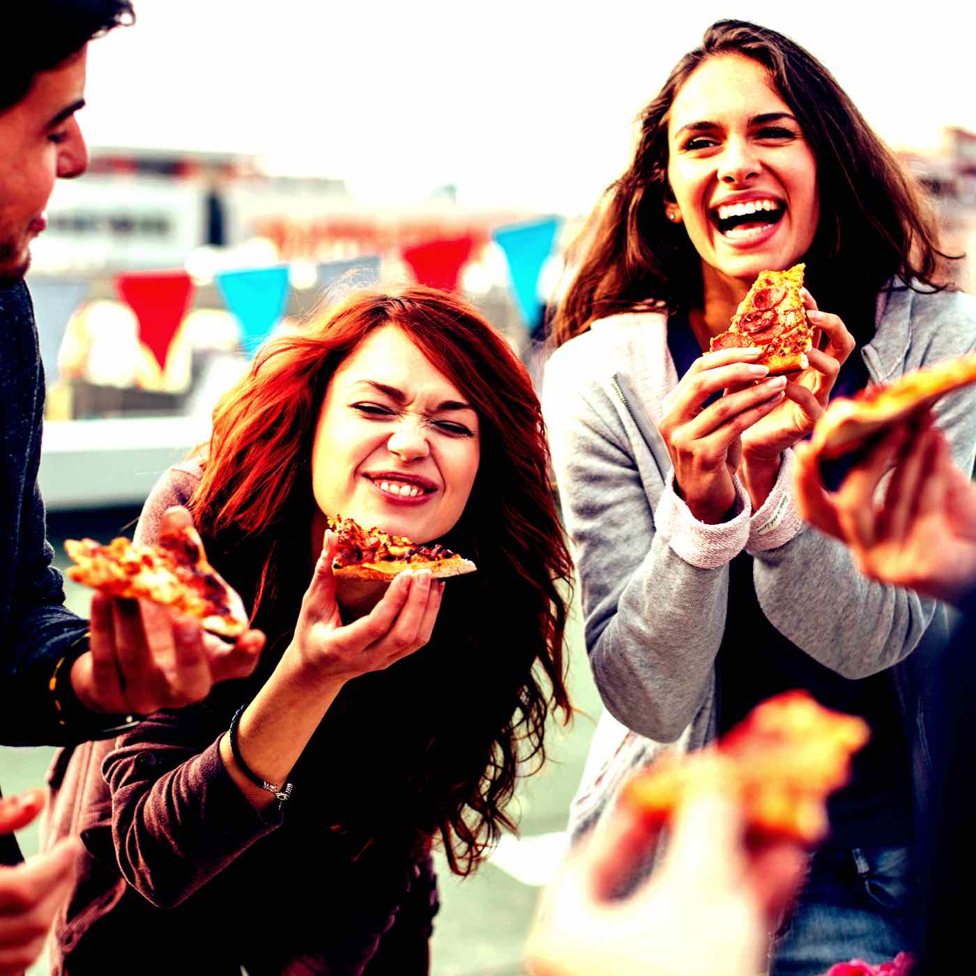 eating pizza san diego food festival