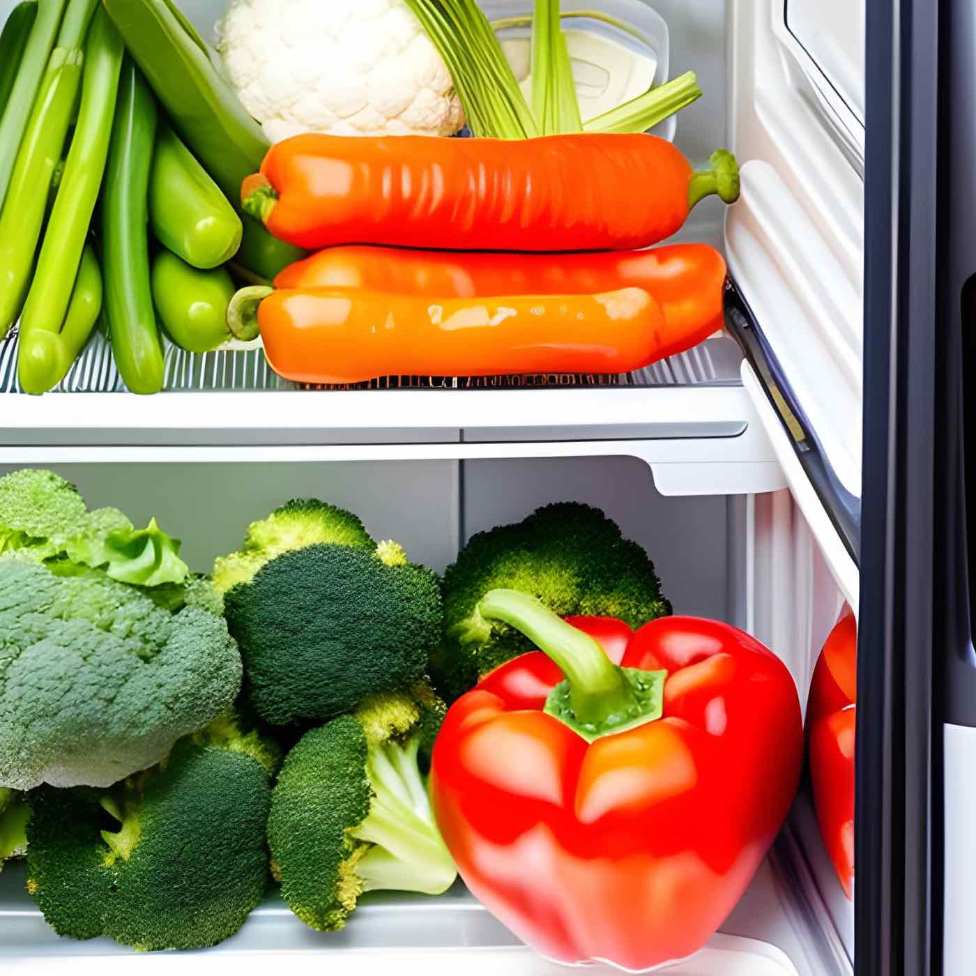 storing produce in crisper drawer