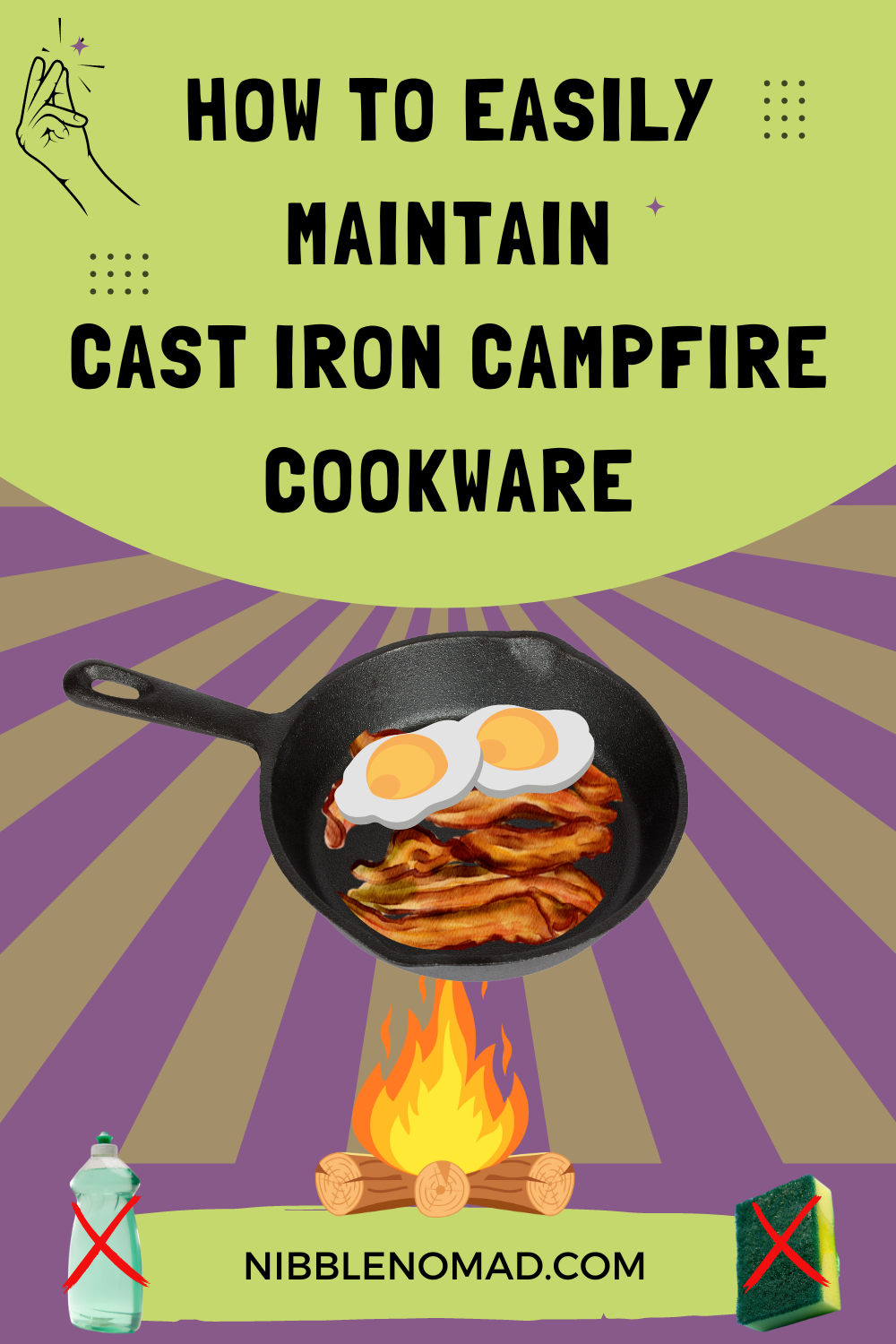 Maintenance of Cast Iron Cookware Pinterest Card