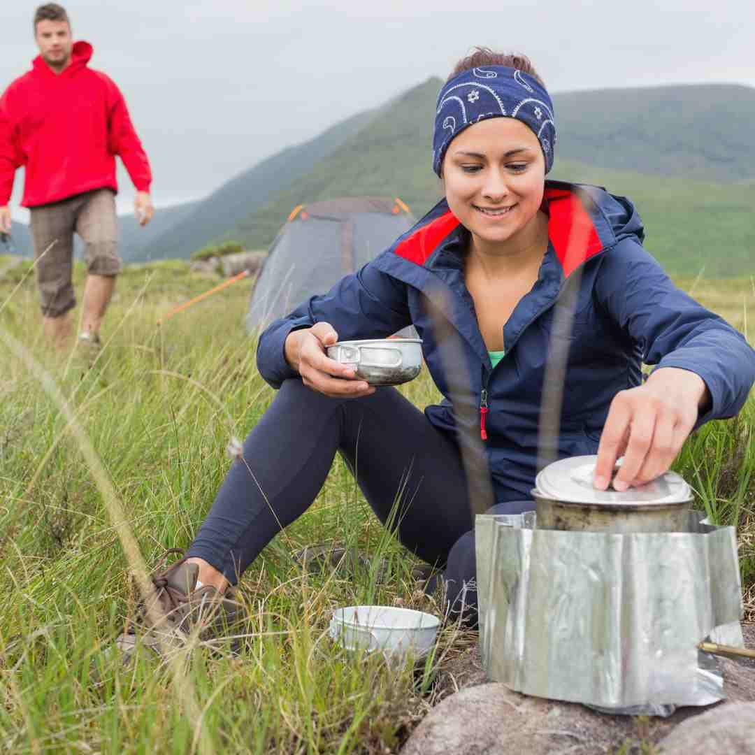 woman making coffee high altitude