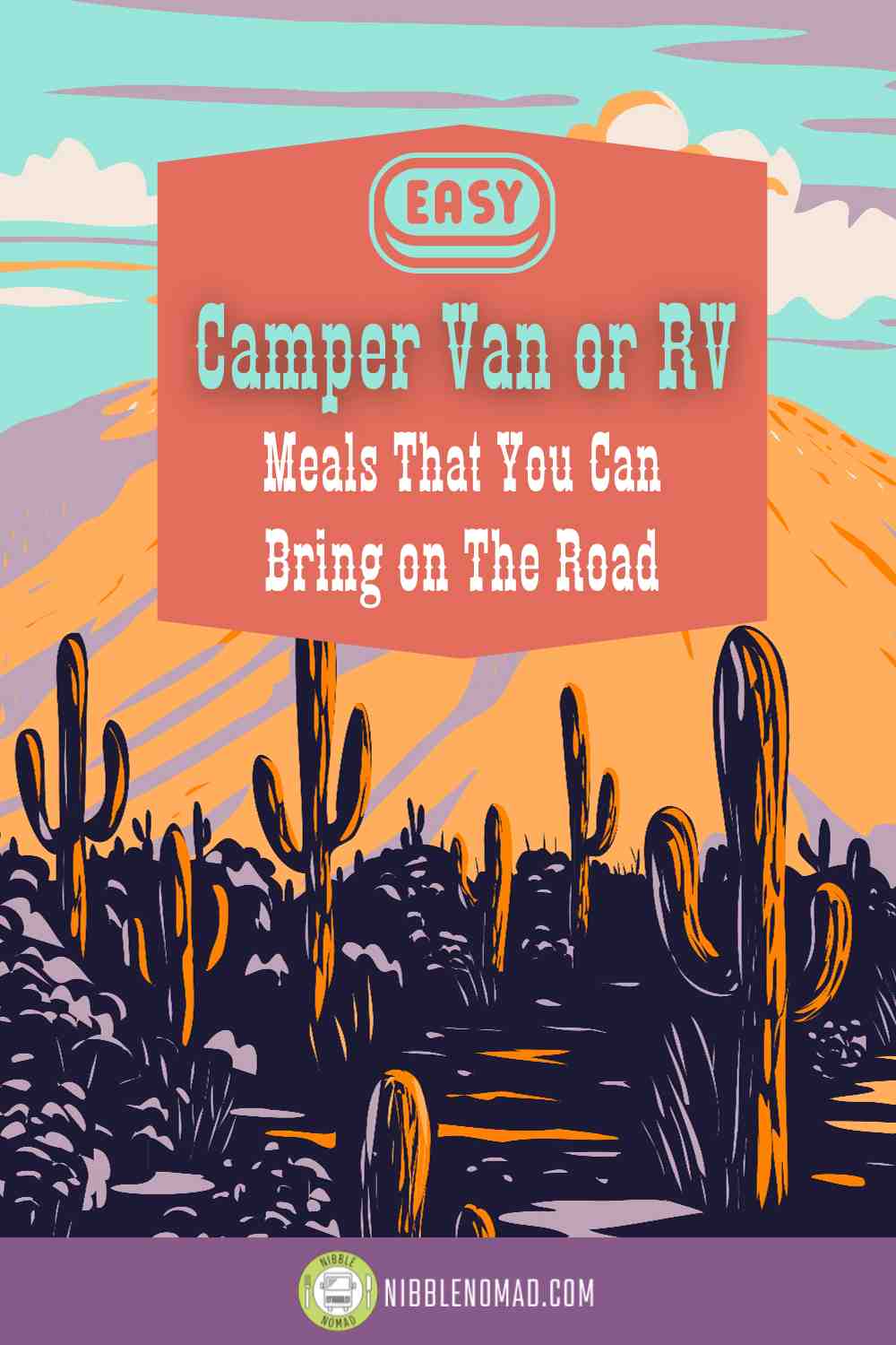 camper van meal ideas Pinterest card