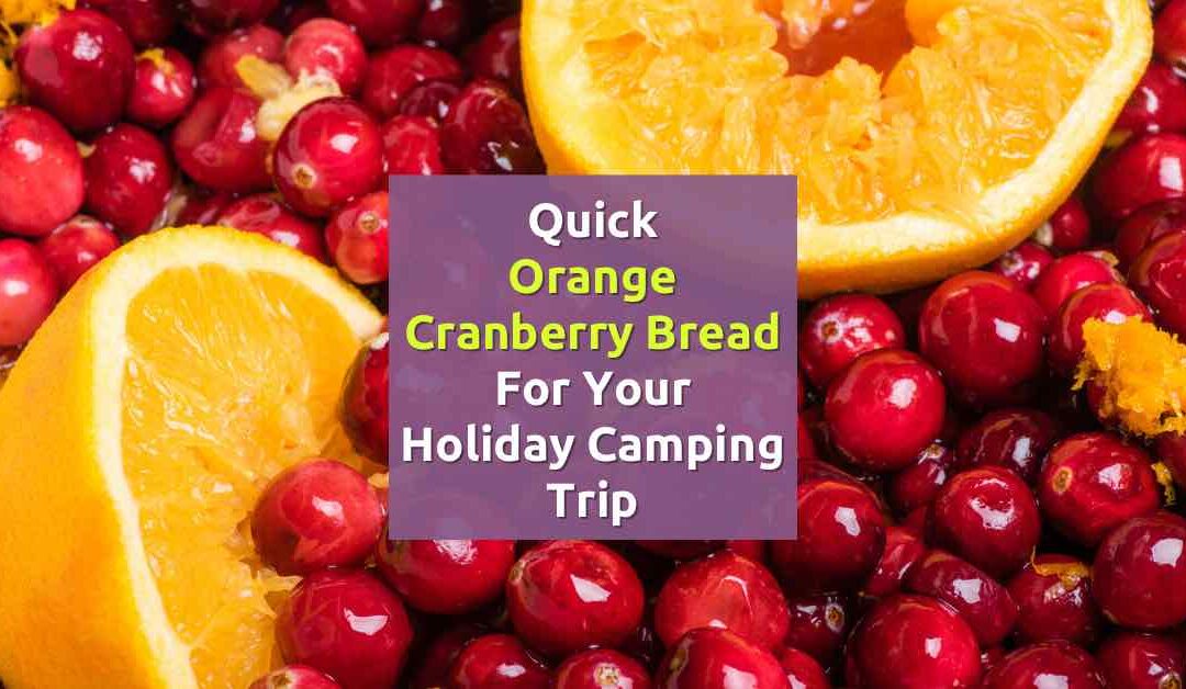 quick orange cranberry bread for your holiday camping trip
